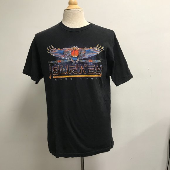 Journey rock band summer tour 2003 black t shirt Styx REO Bandwagon Vintage L - Picture 2 of 8